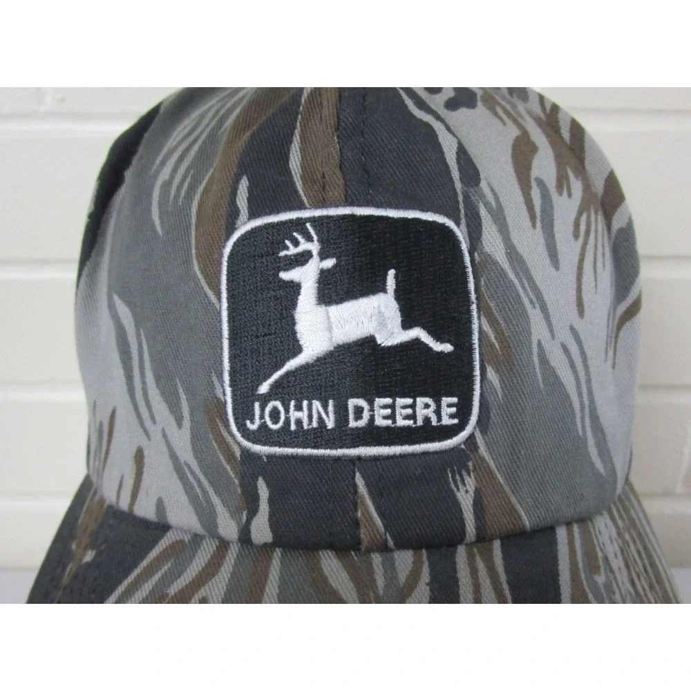 Vintage 90s K Products John Deere Hat Snapback Trucker‎ Cap Country Patch USA